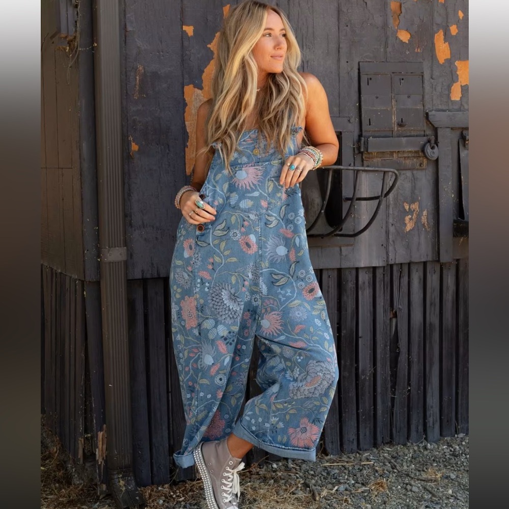 High Hopes Slouchy Denim Overalls